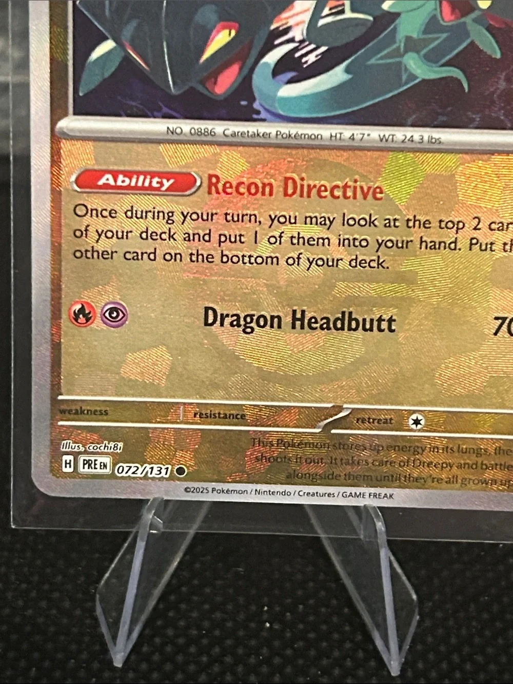 Pokemon Drakloak Pokeball 072/131 Holo from Prismatic Evolutions M/NM